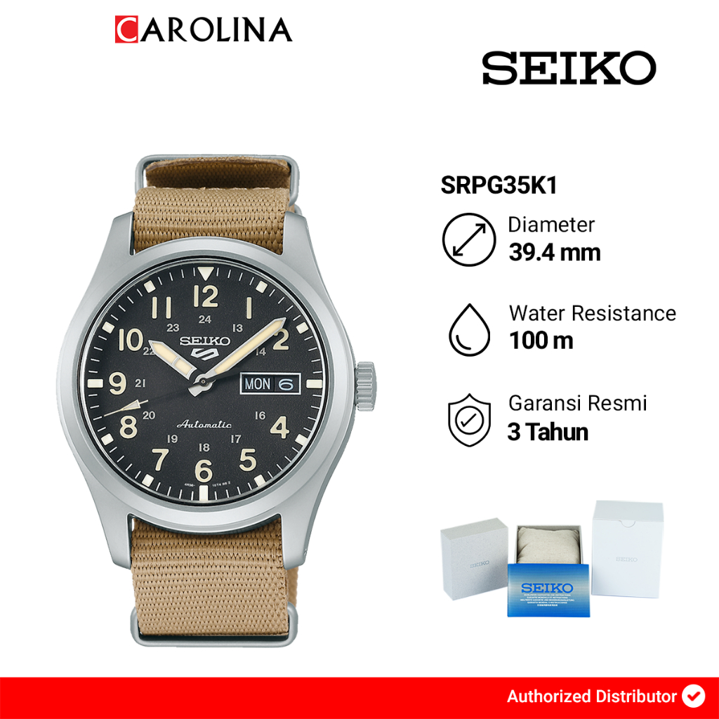 Jam Tangan Pria Seiko 5 Sports SRPG35K1 Tahan Air dan Luminescent