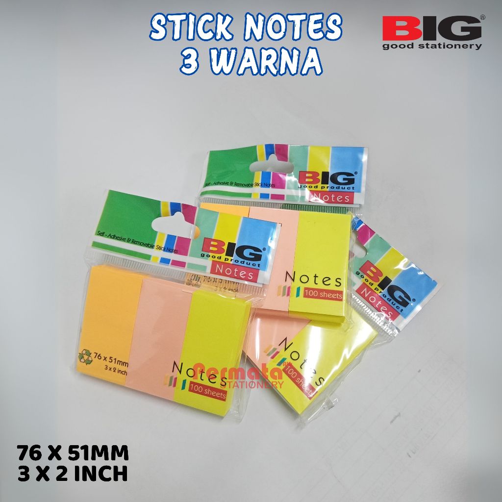 

Stick Note 76 x 51 Set 3 Warna Penanda Halaman
