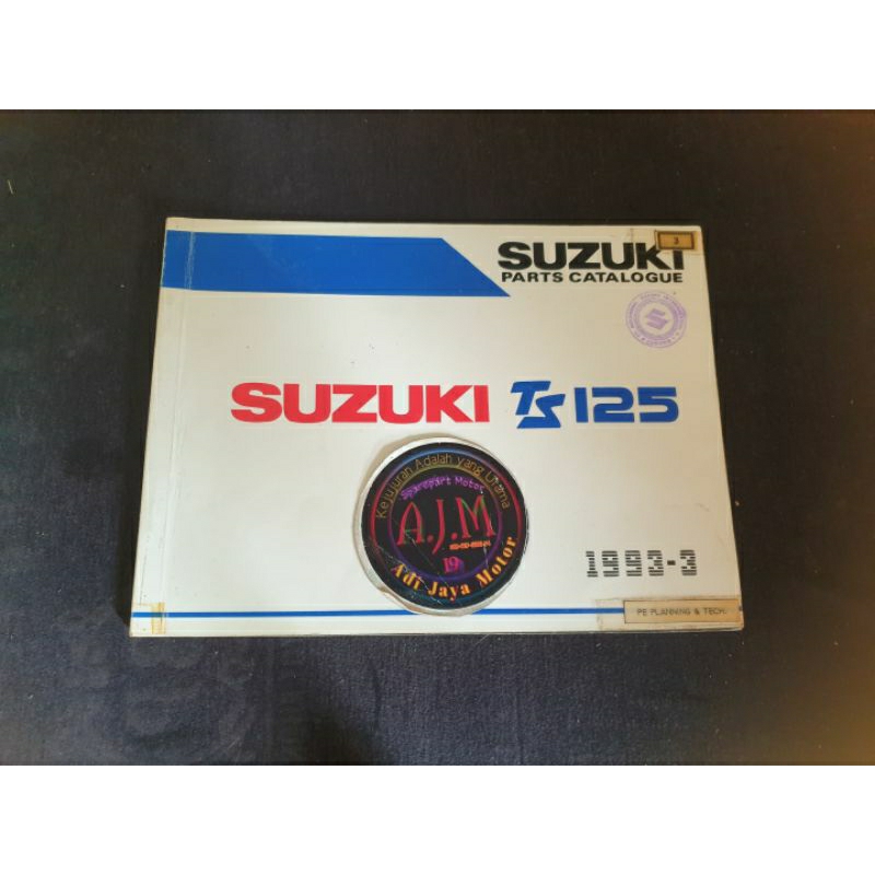 Buku Part Catalog Katalog Copian Suzuki TS125 TS 125 1993