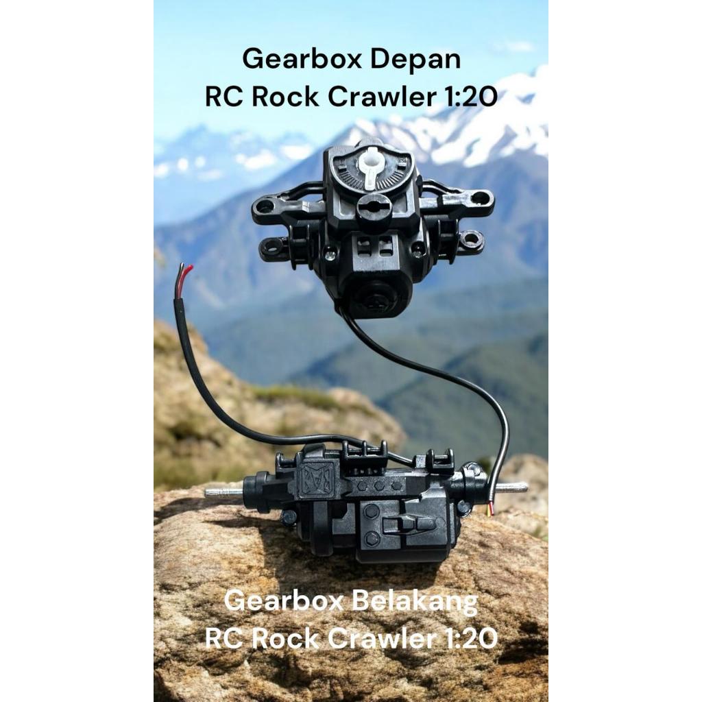 TERMURAH SPAREPART RC ROCK CRAWLER GEARBOX DEPAN DAN GEARBOX BELAKANG RC RC 1:20 1:22 MESIN GEARBOK 