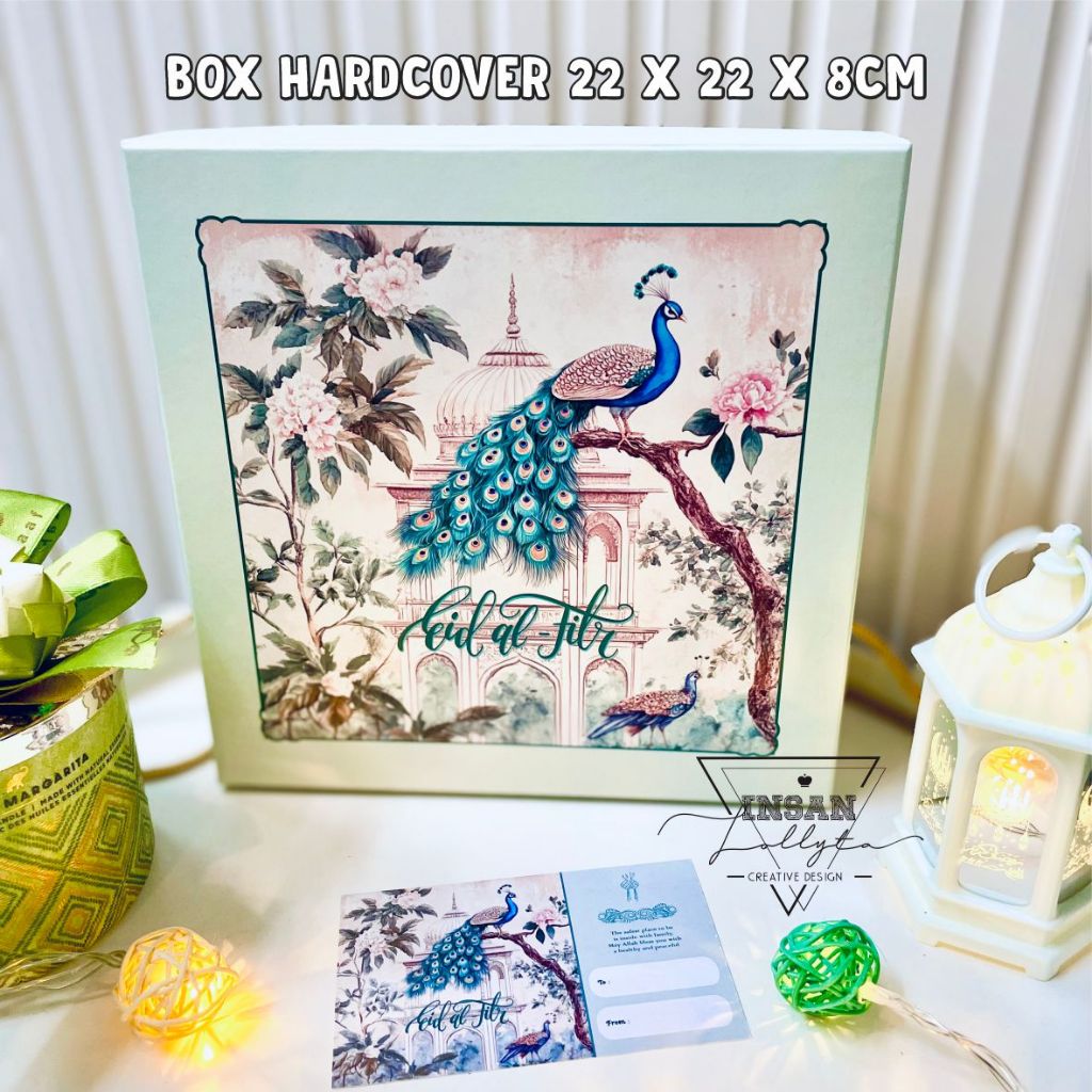 

Box Hard Cover Eid / Idul Fitri 22 x 22 x 8 cm Tema Farwa