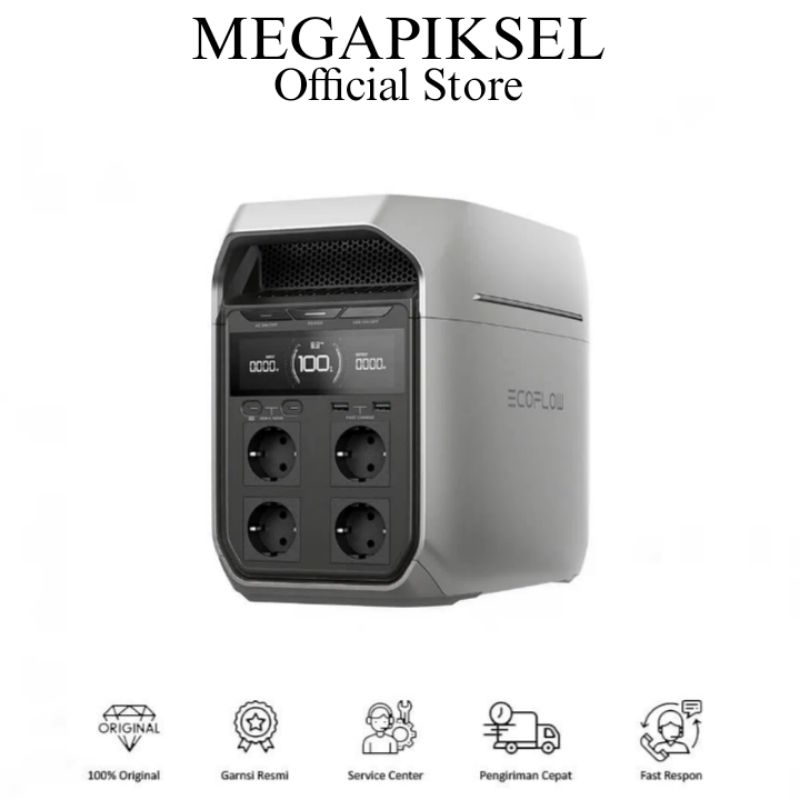EcoFlow DELTA 3 Plus - Power Station 1024Wh 1800W dengan Teknologi X-Boost dan Kapasitas Ekspansi