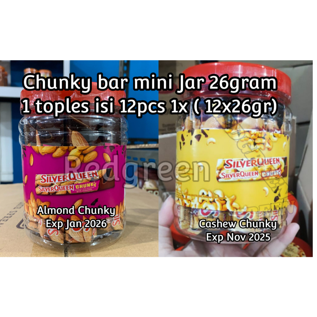 

Silverqueen Chunky bar 26gr silverqueen chunky bar toples isi 12pcs 26grx12pcs 1 toples / 12pcs