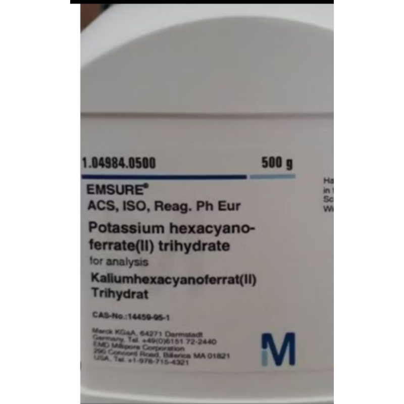 kalium hexacyano-ferrate (II) dan (III) / K4Fe(CN)6 & K3Fe(CN)6 repack 10 gr