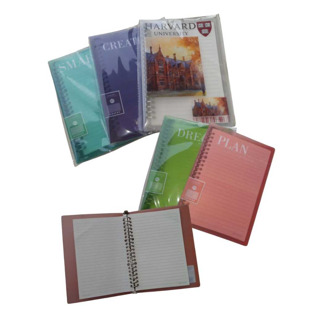 

Binder Note A5 Loose Leaf 20 Ring Besi Cover Transparan Tebal SQ-3298
