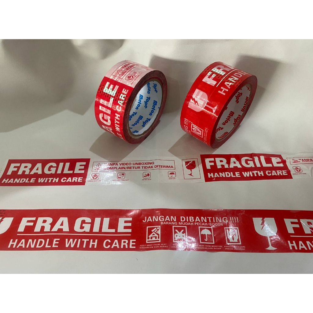 

FRAGILE MERAH 45mm 72yard /90yard Melon tape 1 PCS