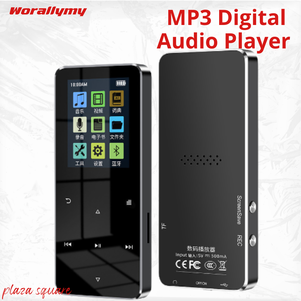 Worallymy MP3 Digital Audio Player MP4 Bluetooth 1.8 Inch HD 500mAh 16gb- SD-01