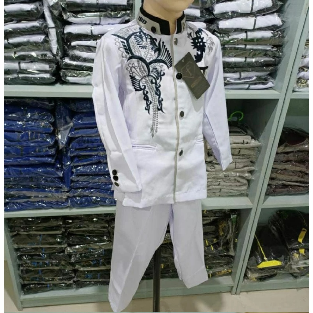 JASKO JAS KOKO SETELAN ANAK PAUD/TK/SD/ BORDIR BAJU MUSLIM ANAK SD JASKO SETELAN ANAK SD BORDIR