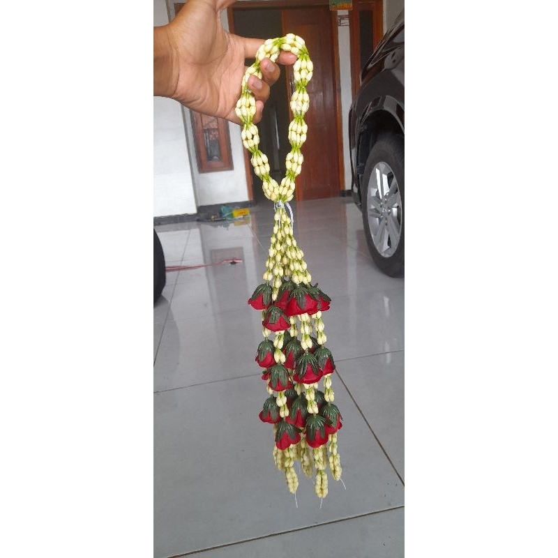 buket melati asli mix mawar imitasi