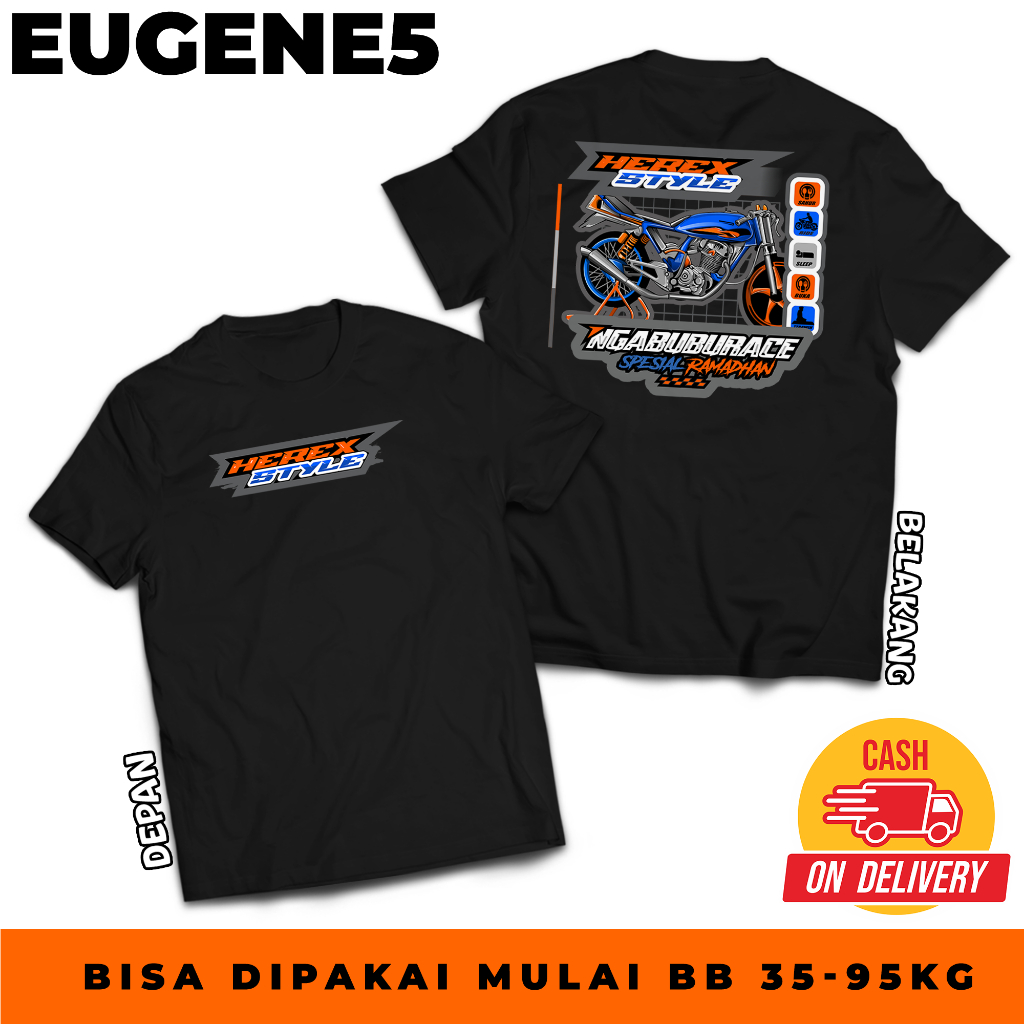 KAOS DEWASA HEREX STYLE NGABUBURIDE  - TSHIRT DISTRO HEREX STYLE NGABUBURIDE - BISA COD