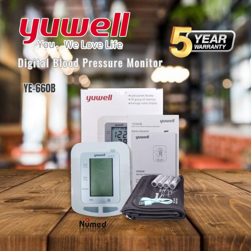 Tensimeter Digital Original Yuwell YE660B / Tensi  Meter Lengan Atas Yuwell YE 660B Bergaransi Resmi