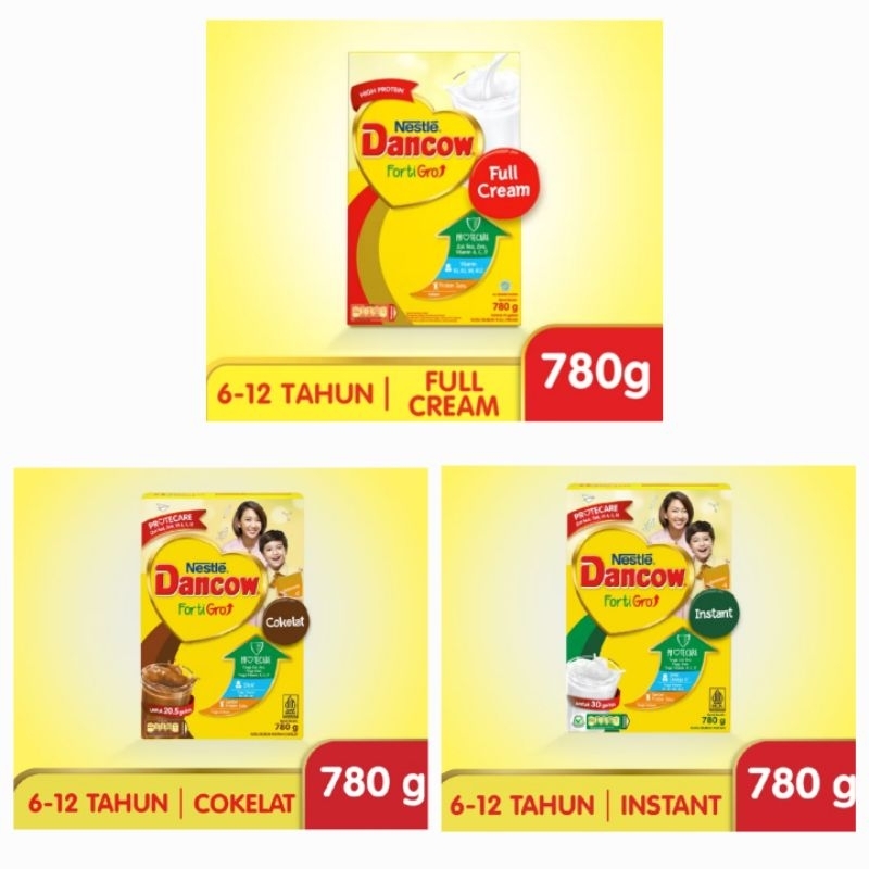 

DANCOW FORTI Gro, Susu bubuk 780g [ Full Cream, Instan, Cokelat ]