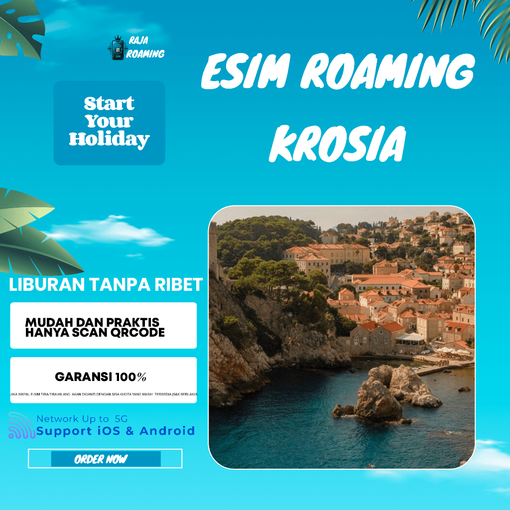 Paket Data Internet Roaming Kroasia | eSIM Roaming Travel Kroasia