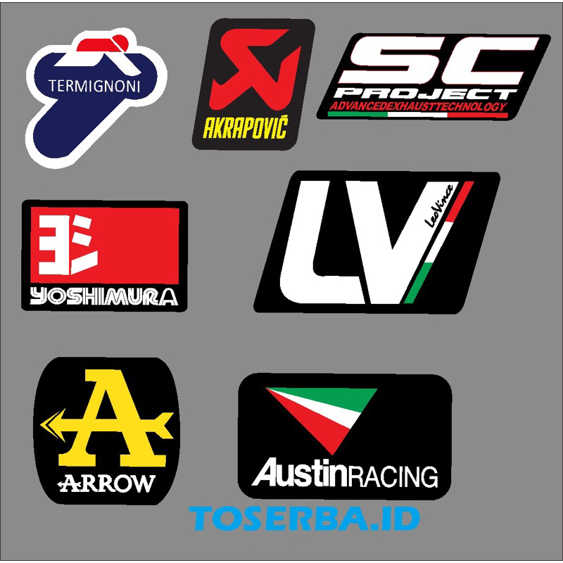 

Sticker tulisan kenalpot/sticker kenalpot glossy