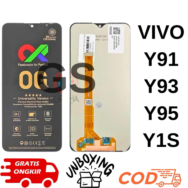 LCD VIVO Y91/Y91C/Y93/Y95/Y1S BERKUALITAS FREE LEM LCD