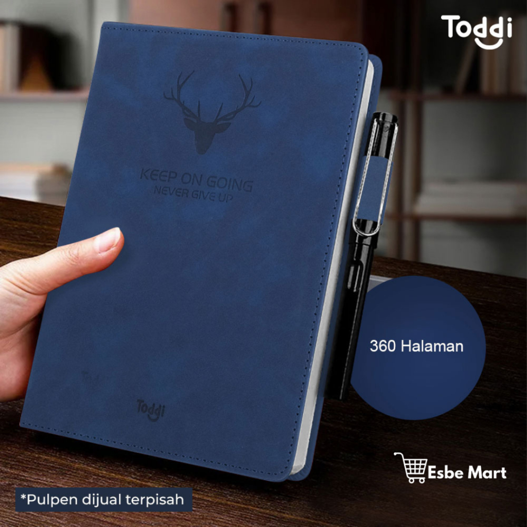 

Toddi Buku Catatan A5 360 Halaman – Notebook Cover Kulit, Kertas Halus & Tebal, Cocok untuk Kerja