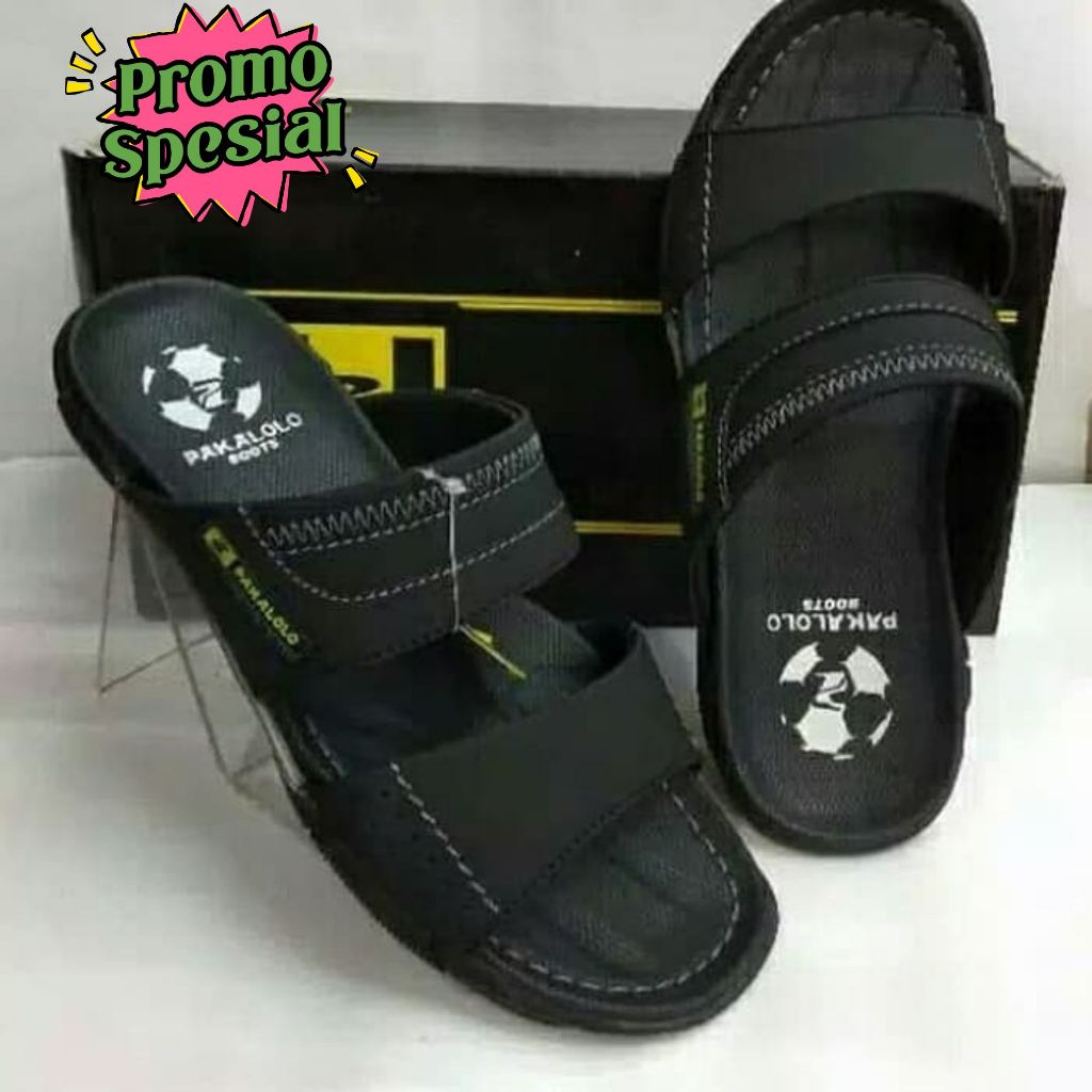 Sandal Kulit Pakalolo Sandal Slide Casual Pria Wanita Sandal Asli Kulit Pria Pakalolo