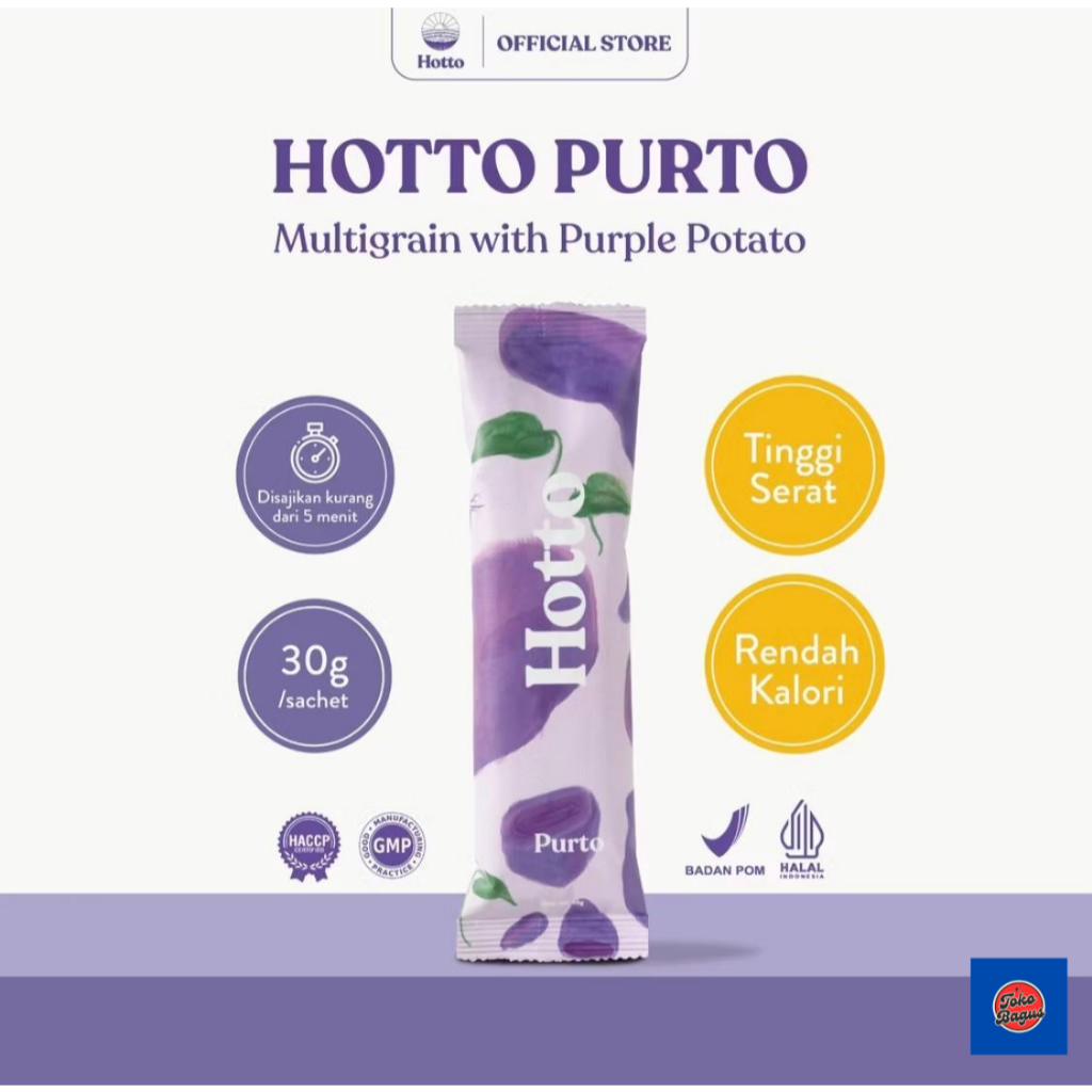 

Hotto Purto 5 Sachet Superfood Multigrain dengan Ubi Ungu
