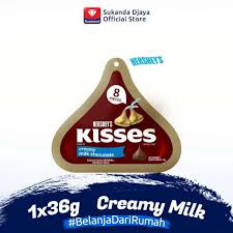 

[‼️PROMO MURAH VALENTINE EXP OKT 25‼️] COKLAT HERSHEY'S KISSES MILK CHOCOLATE ISI 8 pcs (1x36 GRAM)