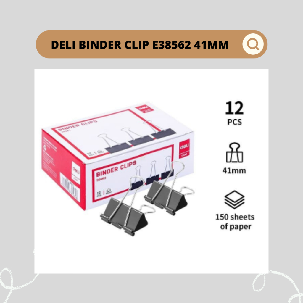 

Deli Binder Clip E38562 41mm