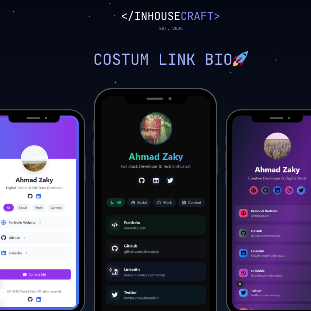 LinkBio – Jasa Pembuatan Link Bio, Profil & Toko Online Lifetime Hosting