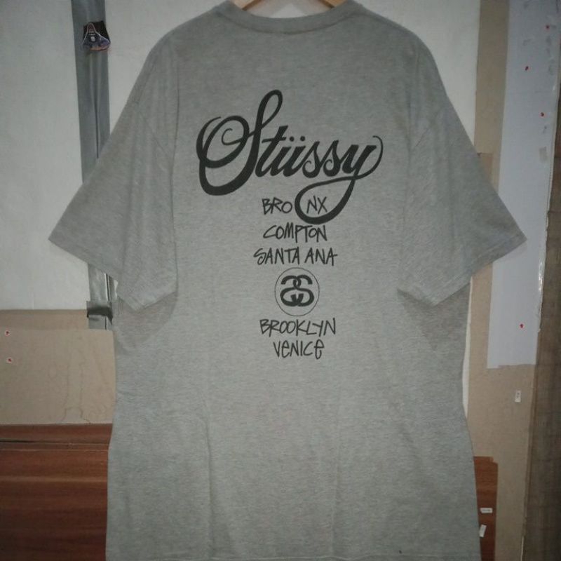 STUSSY word tour grey special edition t-shirt built up size XL second original