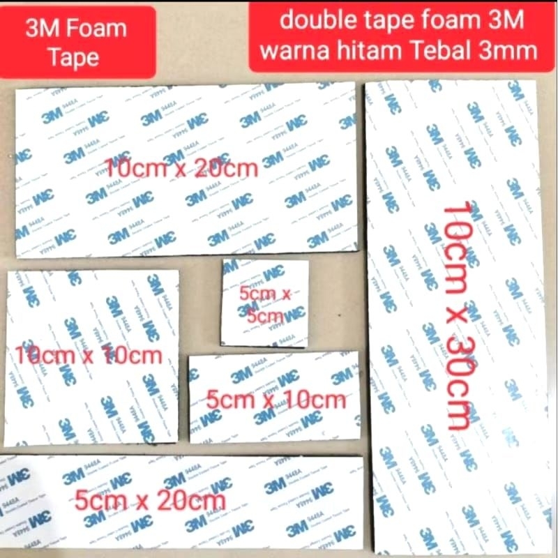 double tape foam tebal 3mm double tape super kuat