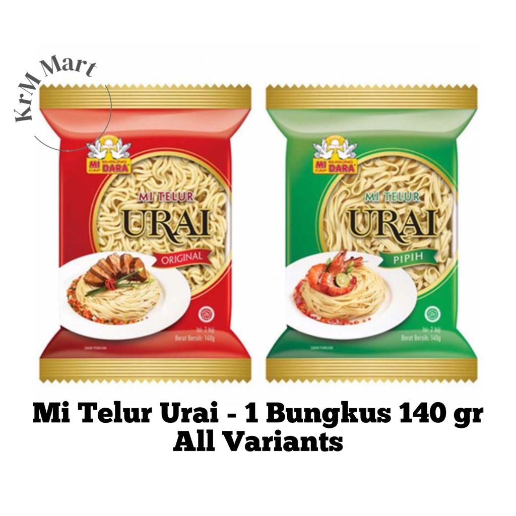 

Mie Telur Urai 1 bungkus 140 gr gram All Varian bulat merah original pipih hijau mi cap burung dara