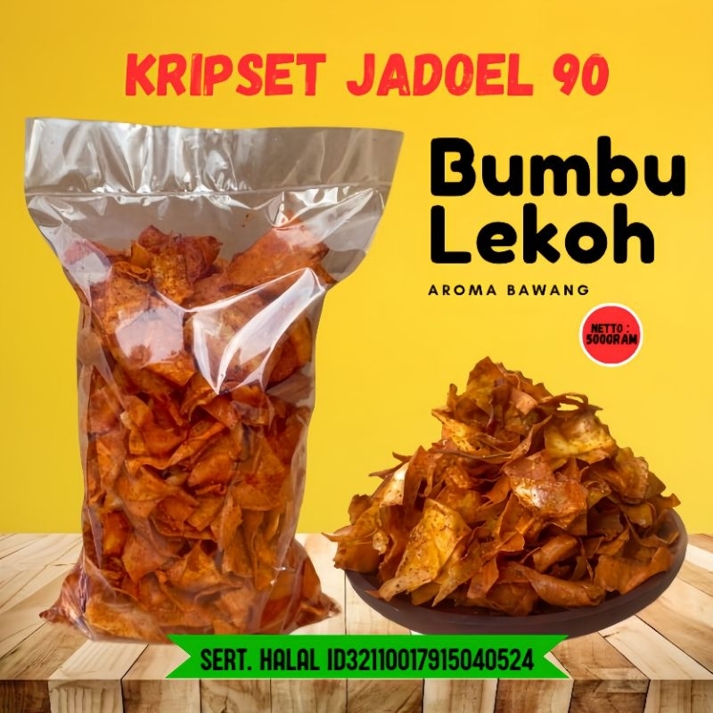 

KRIPSET JADUL PEDAS ASIN GURIH BIKIN NAGIH KEMASAN 500gr TERENAK