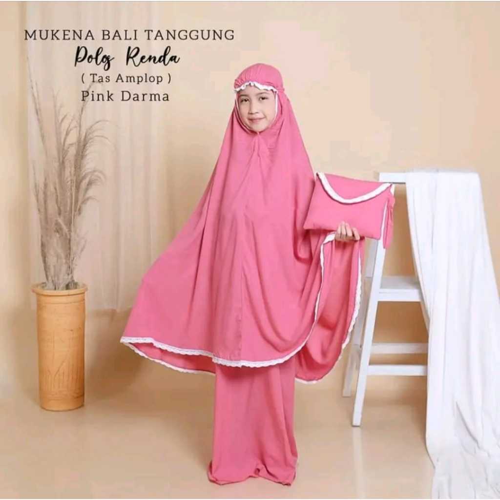 Mukena Anak Tanggung Terbaru / Mukena Anak renda tanggung / Mukena Anak Polos Renda  Mukena lebaran
