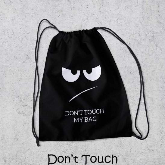 Terbaru Tas Serut Dont Touch String Bag Drawstring Waterproof  Tas GymSack Olahraga Gym Fitness Bask