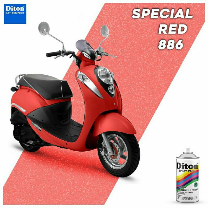 #MAU# Cat Semprot Diton Paket Lengkap Special Red 886 (8020,840,886,8540) Merah Spesial Cabe Terang 