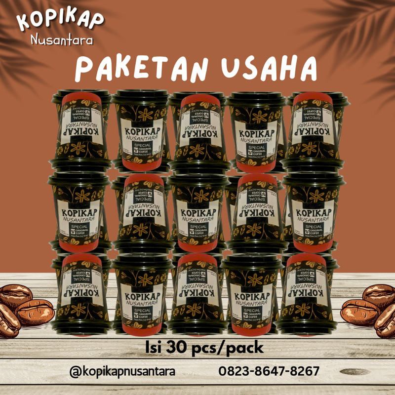 

(PAKETAN USAHA 7 Pack) KOPIKAP NUSANTARA COFFEE CUP KOPI GELAS INSTAN