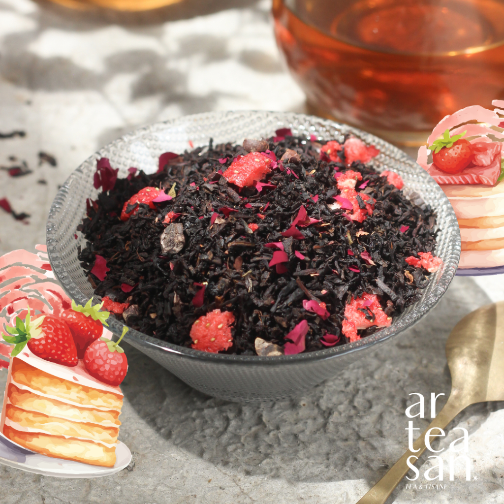 

Strawberry Shortcake - Tea Blend / Teh Kue Strawberry / Loose Leaf Tea - Berbagai Ukuran