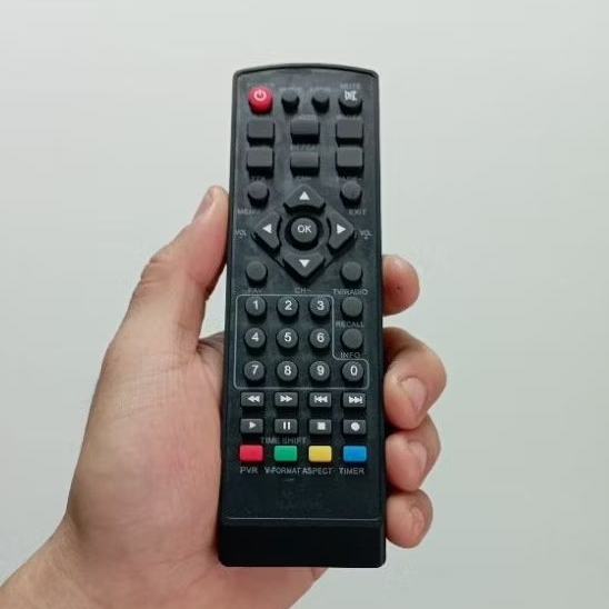 Remot Remote STB DVB T2 Visio Pioline U-002 Tripsky Universal Tanpa Setting Digital TV Set Top Box