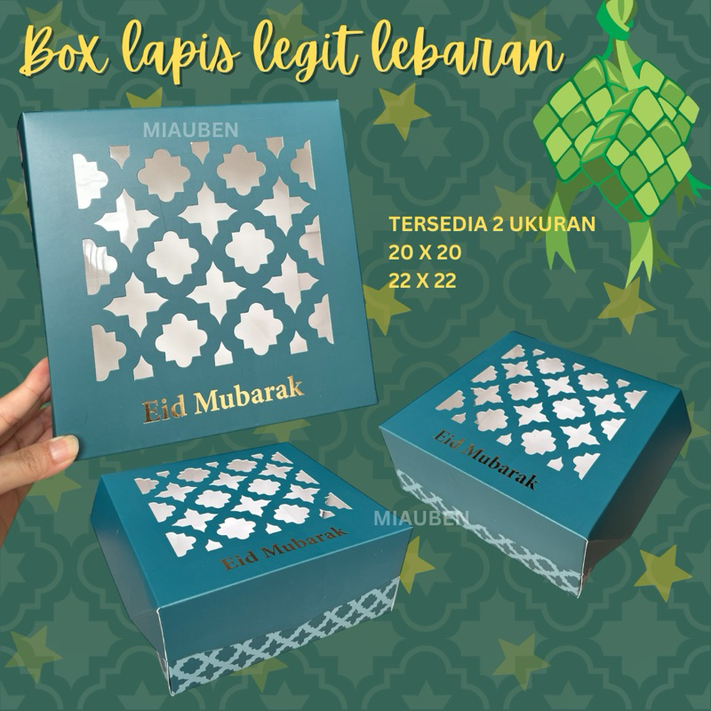 

Box premium hampers lebaran lapis legit 20x20 22x22
