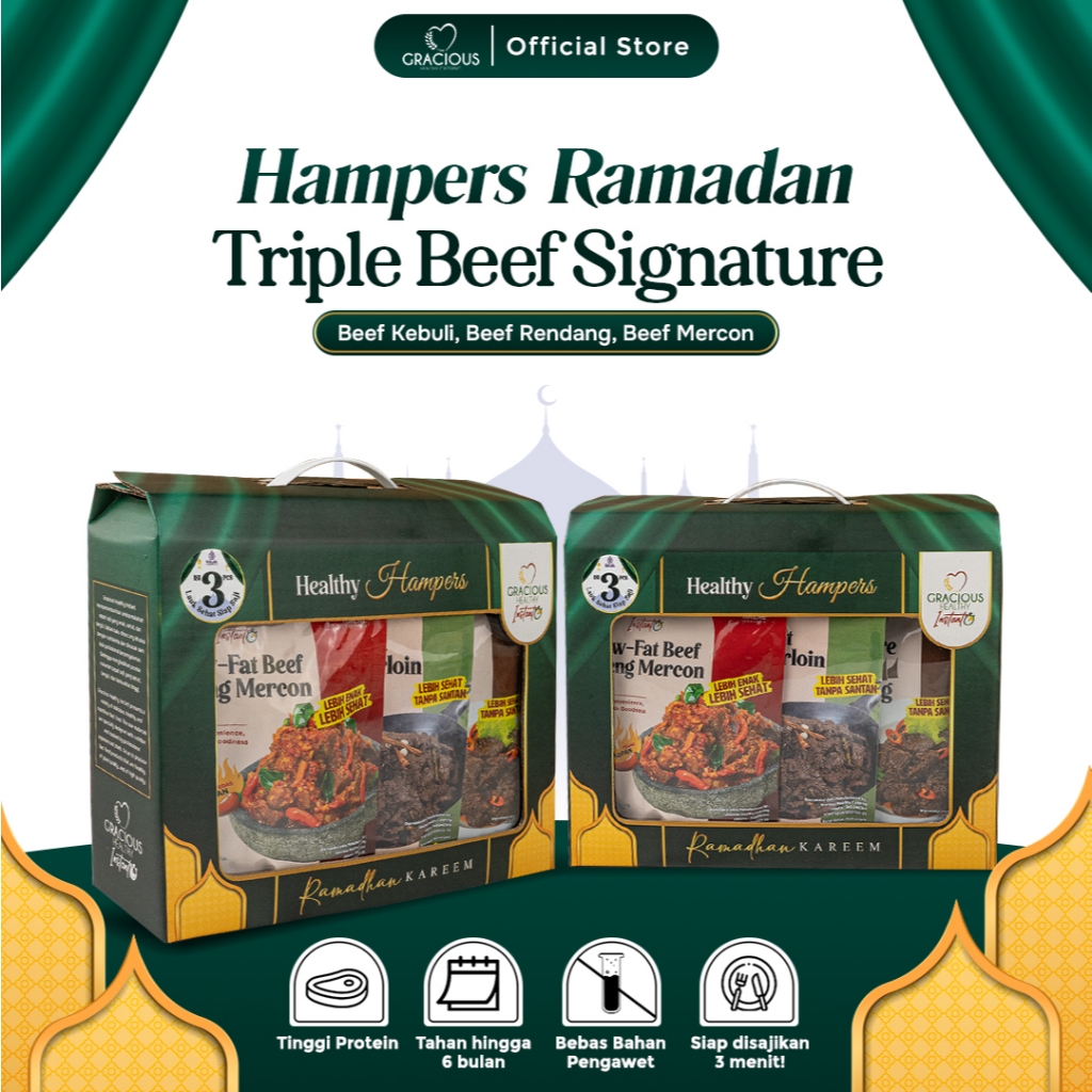 

Hampers Ramadan Triple Beef Signature [1 Beef Kebuli + 1 Beef Rendang + 1 Beef Mercon]