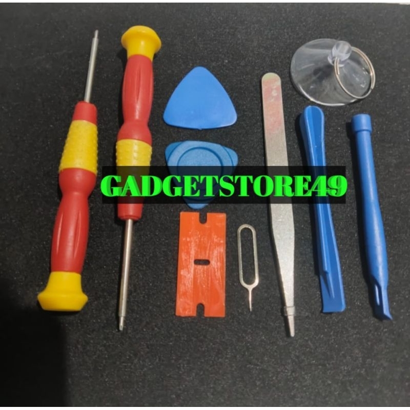 OBENG 10 IN FULLSET UNTUK SEMUA TIPE HP ALAT PEMBUKA LCD