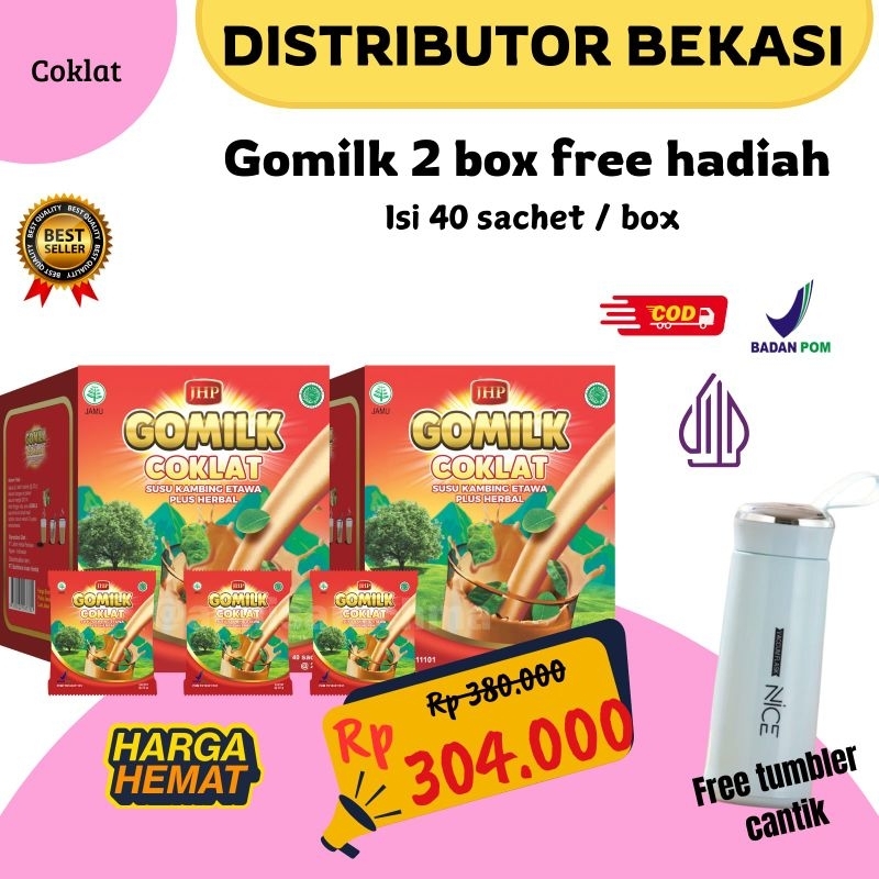 

[FREE TUMBLER] PAKET RESELLER GOMILK SACHET 80 SACHET BEBAS PILIH RASA