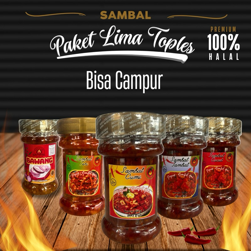 

Paket Lima Toples Sambal 150 g- Lebih hemat lebih murah