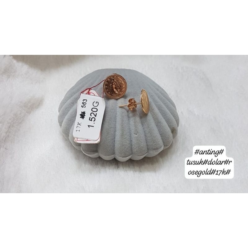 Anting emas 75 dollar rose