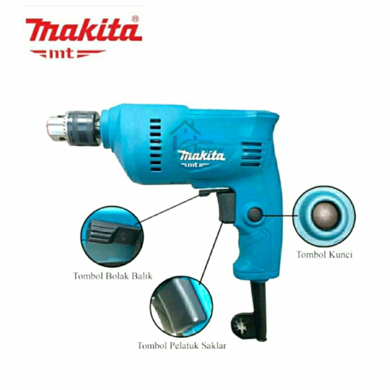 Bor listrik Makita m0600b m 0600b bor 10 mm bolak balik original MAKITA power