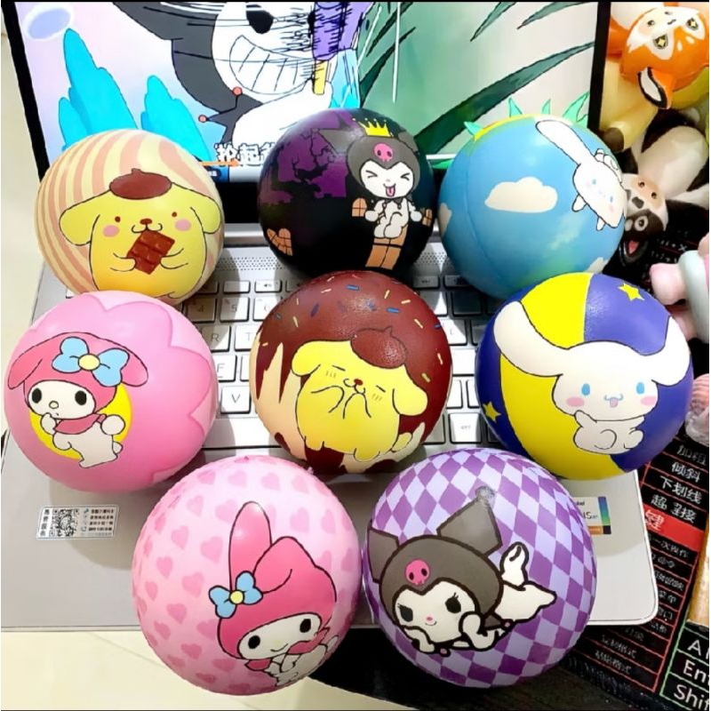 squishy bola imut dan lucu / mainan squishy bola pencet viral