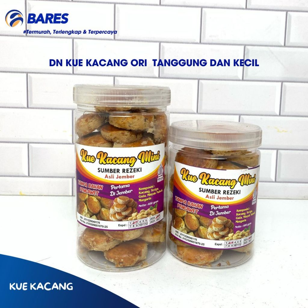 

Kue kacang sumber rezeki ori homemade kecil dan tanggung