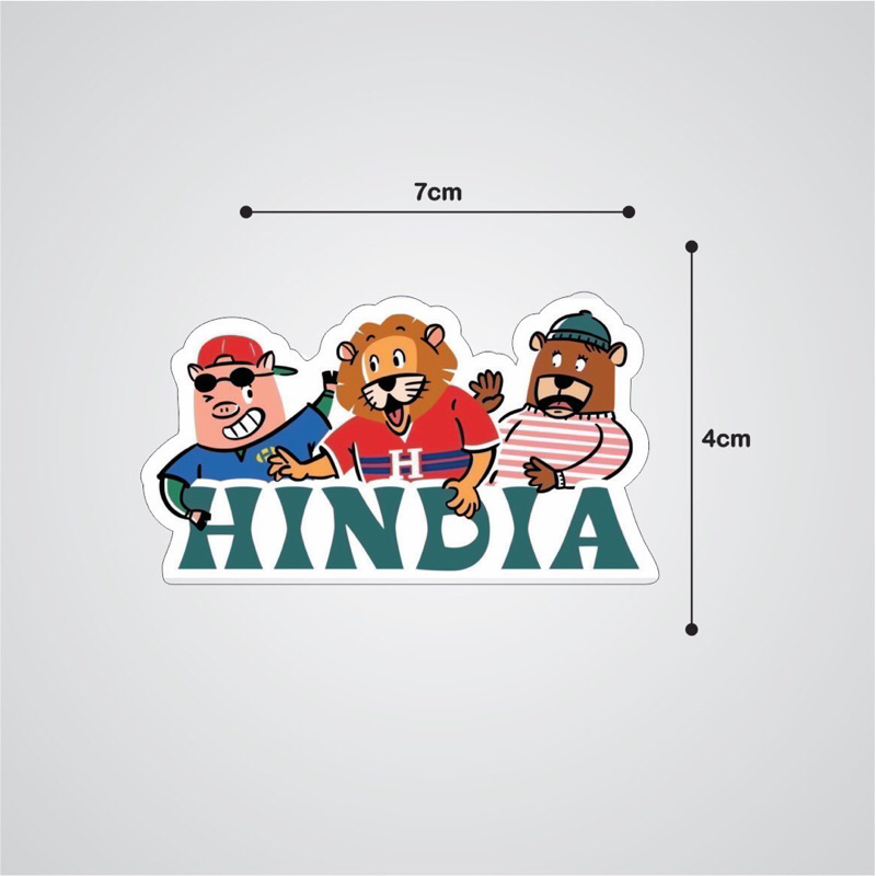 

stiker band indie HINDIA local vinyl glossy cutting waterproof