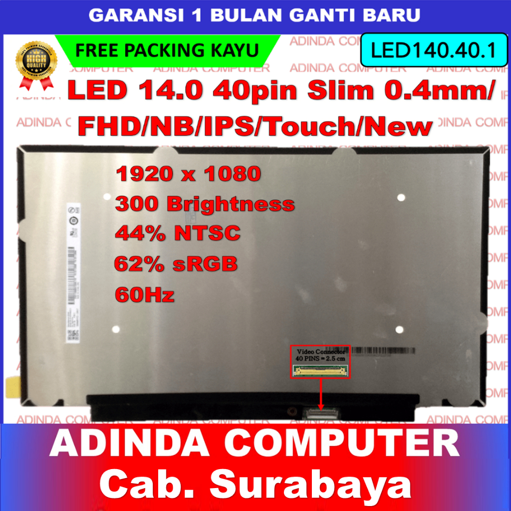 LCD LED Laptop Notebook B140HAK02.3 HW0A FW1 B140HAK02.3 N140HCN-EA1 14.0 14 Inch 40 Pin 40pin Slim 