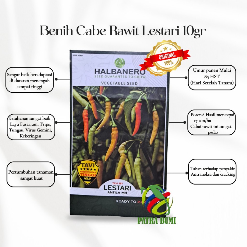BENIH CABE RAWIT LESTARI 10GR HALBANERO