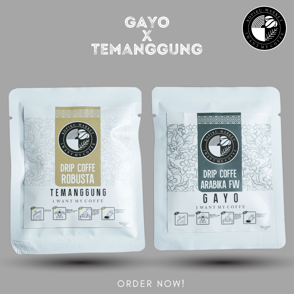 

Kopi Drip Bag Gayo x Temanggung Arabika & Robusta Kopi Nusantara Premium, Praktis & Mudah Diseduh