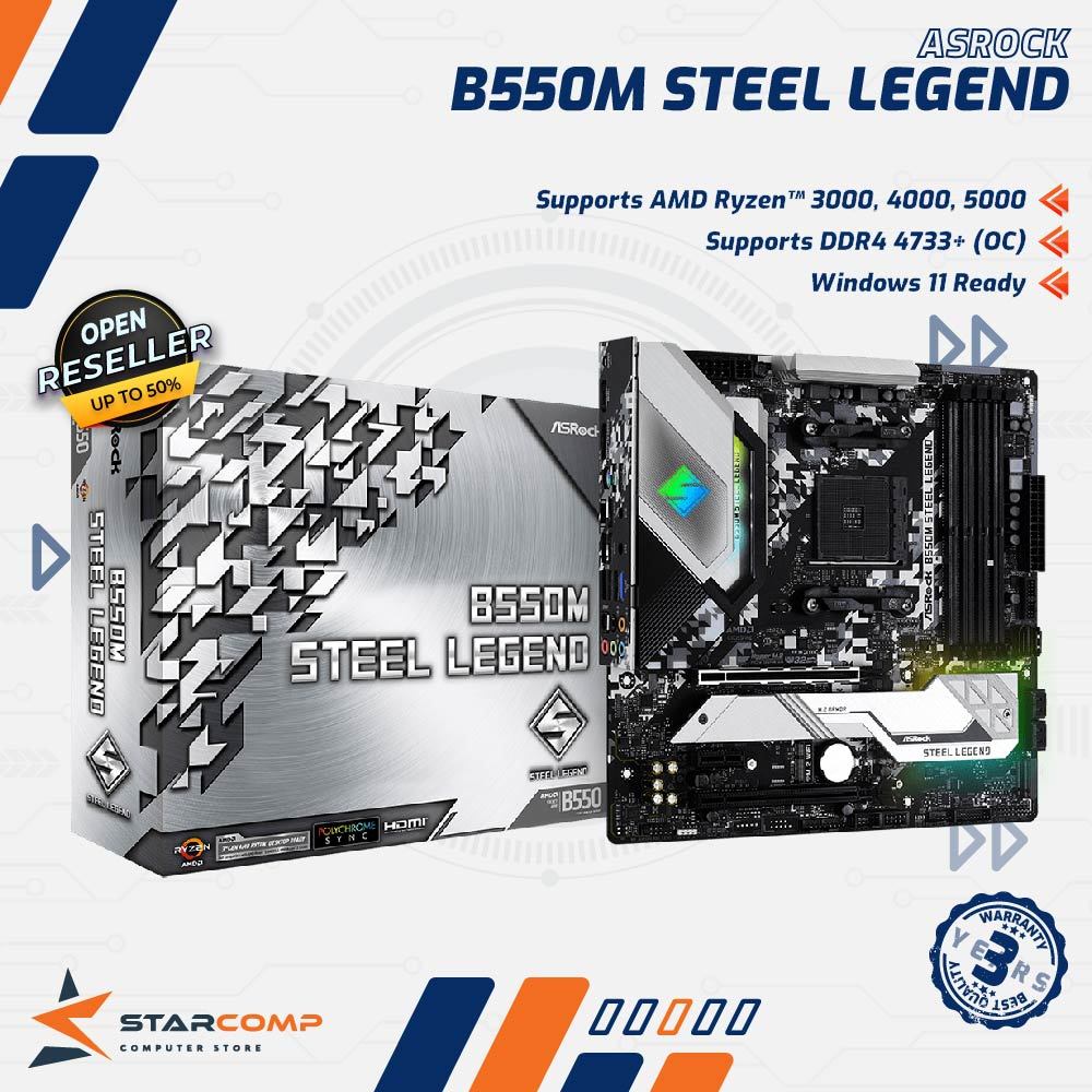 ASRock B550M Steel Legend AM4 B550 DDR4
