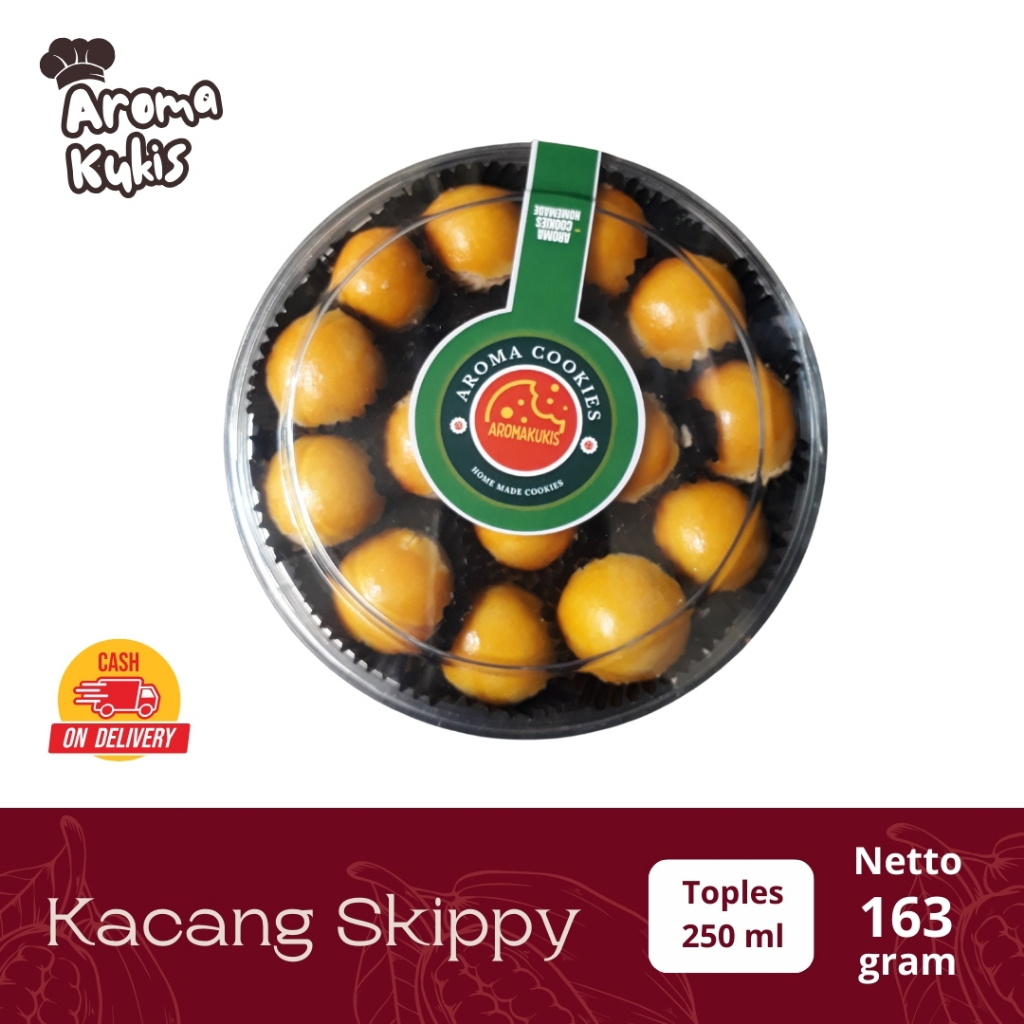 

Kacang Skippy Aroma Kukis Toples 250 gr Kue Kering Enak Renyah